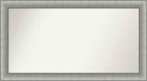 Miniatura 357 de Amanti Art Espejo de baño plateado para sobre fregadero, 28 x 47 pulgadas, espejo rectangular de plata imperial, marco de madera tradicional de gran