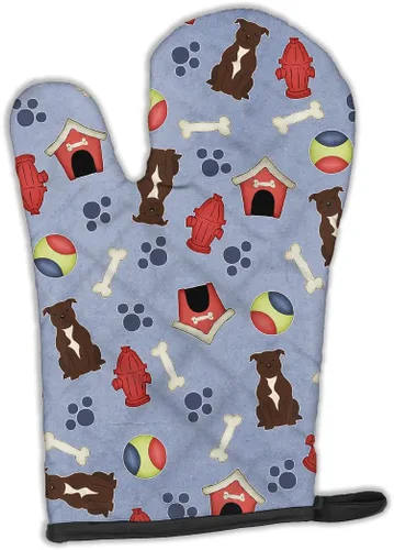 Miniatura 115 de Caroline's Treasures BB2732OVMT Dog House Collection Border Collie - Guante de horno grueso resistente al calor para sartenes calientes y horno