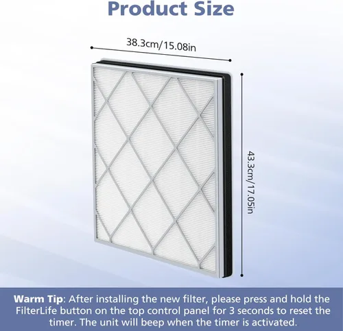 Miniatura 5 de Filtro HE401 para purificador de aire Shark 4, compatible con Shark HE401 HE402 HE405 HE400, H13 True HEPA Filtro de carbón activado de alta