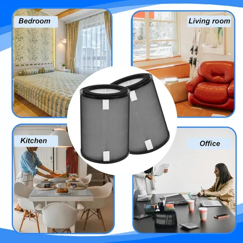 Miniatura 8 de Paquete de 2 filtros de repuesto DR-HPA019 True Hepa DR-HTF010S compatibles con ventilador de torre Dreo MC710S purificadores de aire, parte