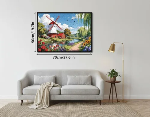Miniatura 2 de Rompecabezas de 1000 piezas para adultos, serie estaciones, hermoso arte natural, juego meditativo para aliviar el estrés, grande de 28 x 20