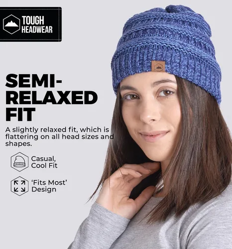 Miniatura 28 de Gorro de punto para mujer, cálido y suave, elástico, para clima frío de Tough Headwear