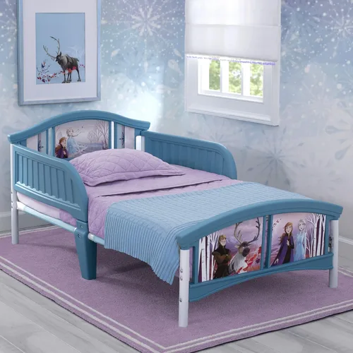 Miniatura 3 de Delta Children Cama de plástico para niños pequeños, Disney Frozen II y Marvel Spider-Man