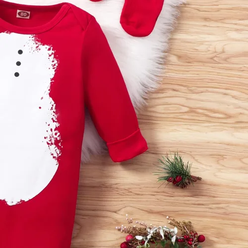 Miniatura 8 de Mameluco de algodón para bebé niño y niña mameluco de muñeco de nieve para bebé traje de 2 piezas ropa de otoño e invierno