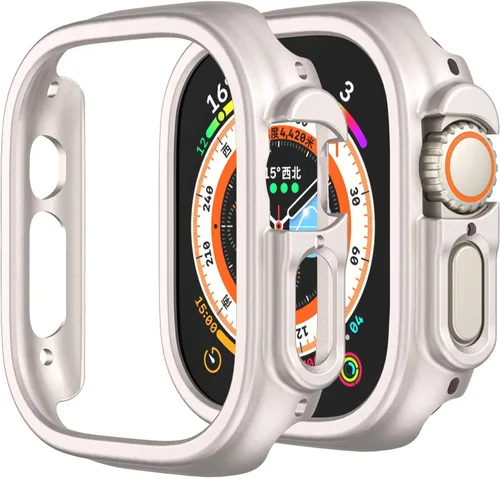 Miniatura 10 de Funda rígida de policarbonato compatible con Apple Watch Ultra 3/2/1 de 1.732 pulgadas, resistente a impactos, a prueba de golpes, con borde