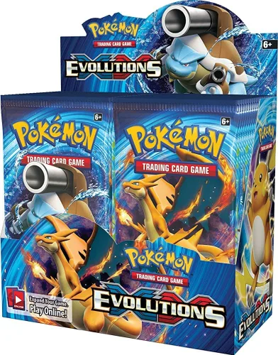 Caja de refuerzo sellada de fábrica de juego de cartas intercambiables XY Evolutions de Pokémon - 36 paquetes de 10 cartas cada uno (versión inglés)