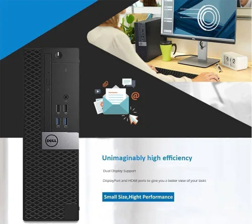Miniatura 7 de Dell Optiplex 3040 SFF PC de escritorio para negocios, Windows 11 Pro de 64 bits, procesador Core i5-6500, 8 GB de RAM, unidad de estado sólido
