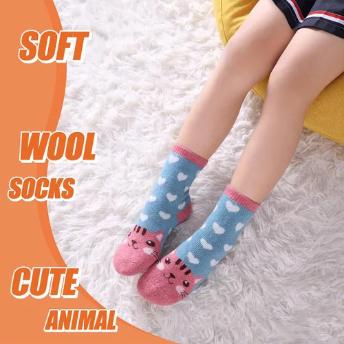 Miniatura 4 de Kids Wool Hiking Socks for Girls Boys Toddlers Thick Winter Warm Thermal Boot Socks