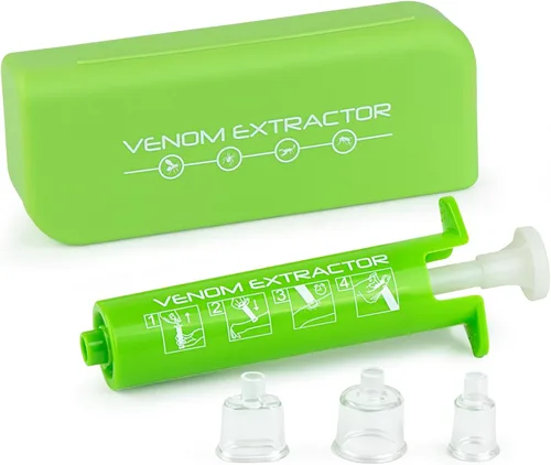 Miniatura 13 de Kit de mordida de serpiente, kit de picadura de abeja, suministros de primeros auxilios de emergencia, bomba de succión para extractor de veneno