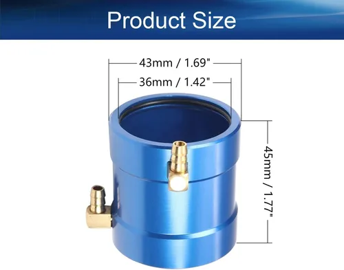 Miniatura 2 de Bettomshin Motor de aluminio de refrigeración por agua chaqueta de metal control remoto modelo barco partesBlueSuitable for36Series Control remoto