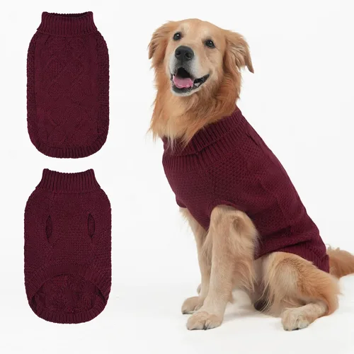 Miniatura 10 de Mihachi Suéteres para Perros Pequeños y Medianos Niña o Niño, Camisa Cálida y Suave para Perros, Abrigo para Perros para Clima Frío con Cuello