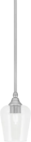 Miniatura 124 de Toltec Lighting Tallo Colgado Mini colgante, acabado de cobre negro, 3.5" cuadrado humo burbuja vidrio