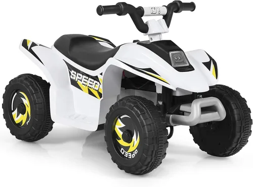 Miniatura 9 de Costzon Cuatrimoto para niños, cuatrimoto eléctrico alimentado por batería de 6 V, interruptor de avance/atrás, ruedas traseras motorizadas, mini