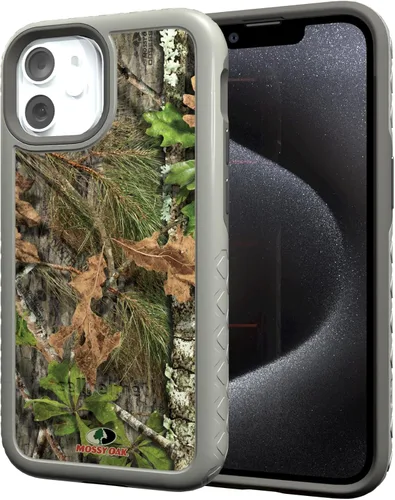 Miniatura 26 de cellhelmet Mossy Oak Agua Yellowfin Funda de doble capa en gris diseñada para iPhone 13 Mini a prueba de golpes y caídas, duradera, como se ve