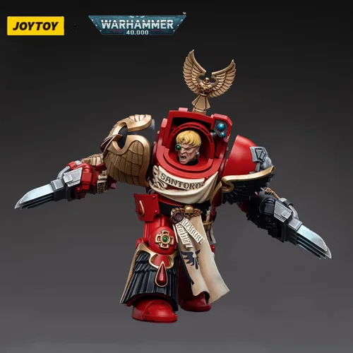 Miniatura 3 de JOYTOY 1/18 Warhammer 40,000 Figura de acción Blood Angels Capitán con pistola Inferno y colección Power Fist Modelo Pre-Order