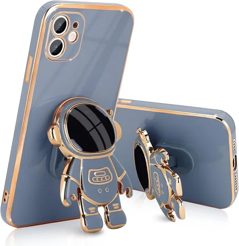 Miniatura 17 de Pepmune Funda compatible con iPhone 12 Bonita Diseño de Soporte de Astronauta en 3D Protección de Cámara A Prueba de Golpes Cubierta Trasera Suave