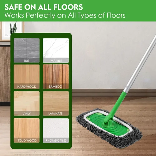 Miniatura 6 de Almohadillas húmedas reutilizables de repuesto para trapeador Swiffer Sweeper – Paños de barrido seco y paños húmedos para limpieza del hogar