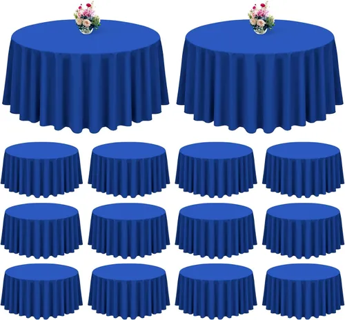 Miniatura 135 de Showgeous Paquete de 4 manteles rectangulares de poliéster de 60 x 102 pulgadas, resistentes a las arrugas, lavables, para bodas, mesas de comedor