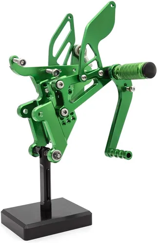 Miniatura 6 de Krace Juego de estriberas delanteras para motocicleta, reposapiés, pedales de cambio de freno, totalmente ajustables, apto para Yamaha YZF R6