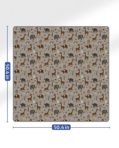 Miniatura 3 de Blissful Diary Tapete Antisalpicaduras para Bebé para Debajo de Silla Alta, 50.4 x 50.4 Pulgadas Tapete Limpiable contra Salpicaduras, Impermeable