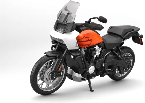 Miniatura 5 de Maisto 1:12 H-D 2021 Pan America, Naranja/Negro/Blanco