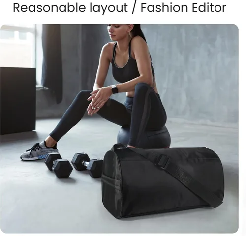 Miniatura 5 de C&F BOGMOST Pequeña bolsa de gimnasio para mujeres y hombres, pequeña bolsa de lona ligera, bolsa de viaje, bolsa de deporte impermeable