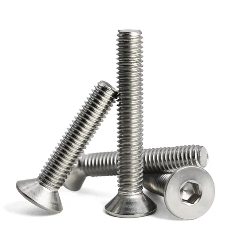Miniatura 7 de Tornillos hexagonales de cabeza plana M5 x 20/25/30/35/1.575 in, tornillos avellanados, acero inoxidable 304, totalmente roscado, acabado brillante