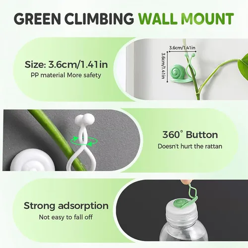 Miniatura 2 de Clips de pared para escalada de plantas, clips de soporte para plantas 2025, clips de jardín reutilizables, clips de soporte para plantas