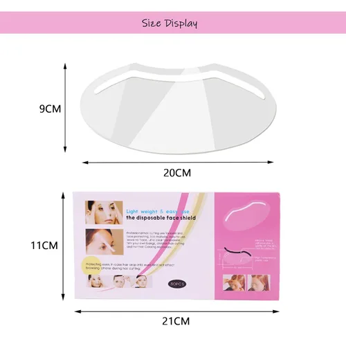 Miniatura 3 de 50 protectores faciales de ducha, protector facial desechable transparente para ducha, corte de pelo, laca para el cabello y extensiones