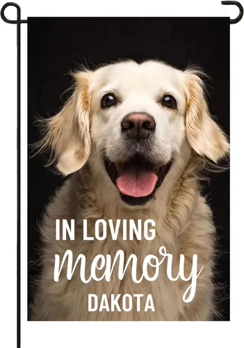 Miniatura 19 de Bandera conmemorativa personalizada para perros, banderas personalizadas con nombre de foto de mascota perdida, conmemoración para perros, Bandera