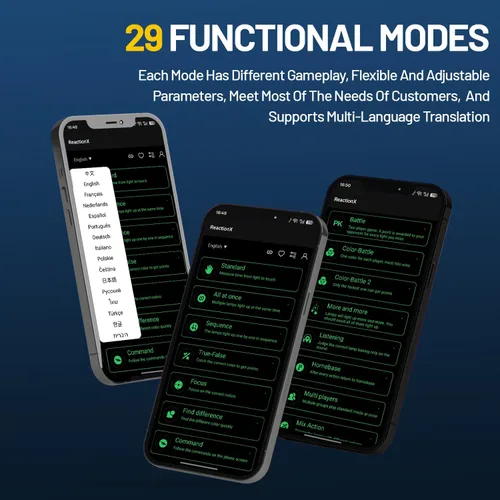 Miniatura 6 de Kit de entrenamiento de luces de agilidad de reacción deportiva, sistema de entrenamiento profesional de tiempo de reacción y agilidad con módulos
