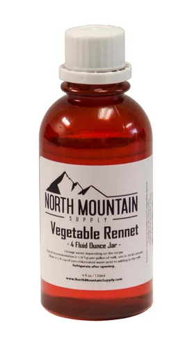 North Mountain Supply Cuajo vegetal líquido de calidad profesional prémium – Cuajo 100% vegetariano para hacer queso – 4 onzas líquidas