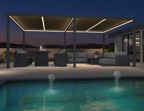 Miniatura 15 de PURPLE LEAF 94AS - Pérgola pequeña de aluminio compacto de 10 x 12 pies con techo rígido con listones ajustables para patio, cubierta de terraza