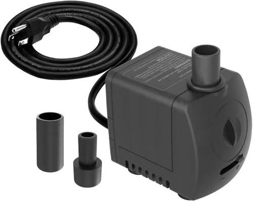 Knifel Bomba sumergible de 150 GPH (550 L/H 9.5 W), ultra silenciosa con protección contra sobrecalentamiento, elevación de 4 pies de alto para