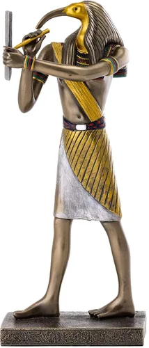 Top Collection Thoth Statue – Escultura del dios del conocimiento y la sabiduría del antiguo Egipto en bronce fundido en frío de primera calidad,