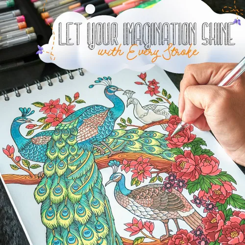 Miniatura 3 de ColorIt Juego de bolígrafos de gel para colorear, paquete de 192 con 12 bolígrafos metálicos, 12 neón, 72 bolígrafos de gel con purpurina, 96