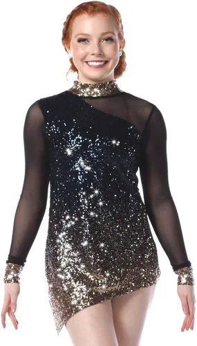 Miniatura 4 de Alexandra Collection Vestido Unstoppable Ombre de malla de lentejuelas para mujer, Ombre