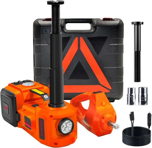 Miniatura 13 de E-HEELP Kit de Gato Eléctrico Hidráulico para Automóvil de 5 Toneladas 12V (Rango de Elevación: 6.1-20.86 pulgadas) con Llave de Impacto e Inflador