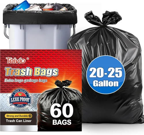 Miniatura 12 de Teivio - Bolsas de basura medianas sin perfume de 8 galones, 220 unidades, para bolsas de basura de 7, 8, 9 y 10 galones de grosor, bolsas