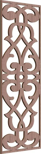 Miniatura 91 de 9 3/8"W x 24 3/8"H x 1/4"T Bellaire Decorativos Paneles de pared de madera calado, abedul