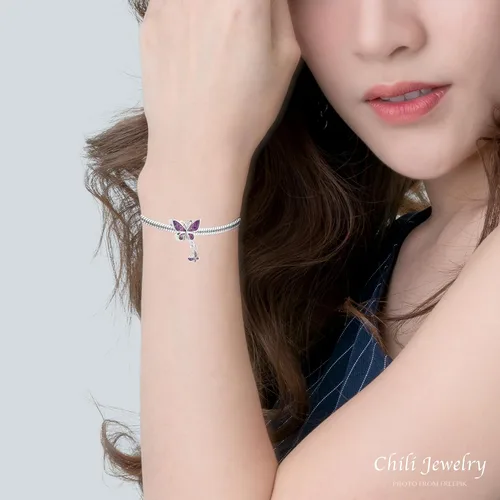 Miniatura 7 de Chili Jewelry Cuentas brillantes de mariposa compatibles con pulseras Pandora