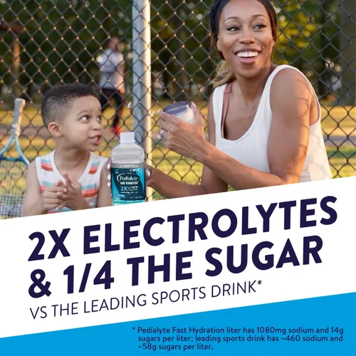 Miniatura 4 de Pedialyte Solución de electrolitos de hidratación rápida, bayas heladas, bebida de hidratación, 4 botellas, 1 litro cada una