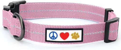 Miniatura 9 de Pawtitas - Collar reflectante para perro - Nombre y número de teléfono personalizados, ajustable para perros pequeños y cachorros - Morado Púrpura