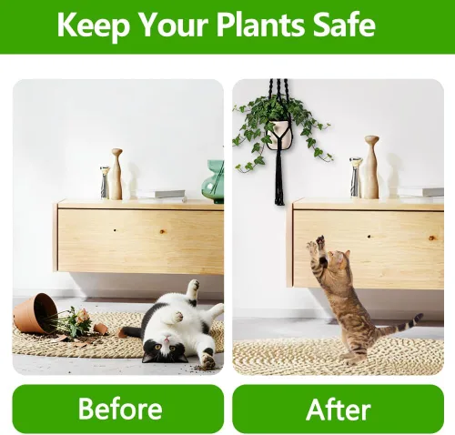 Miniatura 4 de Paquete de 2 colgadores de macramé para plantas colgantes para interiores y exteriores, cesta colgante de cuerda hecha a mano, soporte para plantas