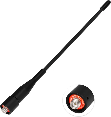 Miniatura 7 de Eightwood Antena de radio bidireccional de 6 pulgadas, VHF/UHF de doble banda SMA hembra flexible de mano antena de radio de mano 2