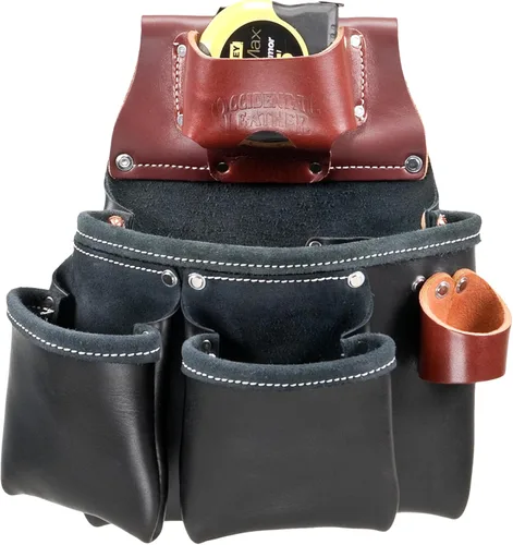 Miniatura 7 de Occidental Leather 3 Pouch Pro Tool Bag with Tape Holder Cafe