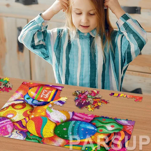 Miniatura 5 de Rompecabezas de Pascua con póster de referencia 1:1, rompecabezas festivos para adultos y niños - 500 piezas, juegos educativos con huevos