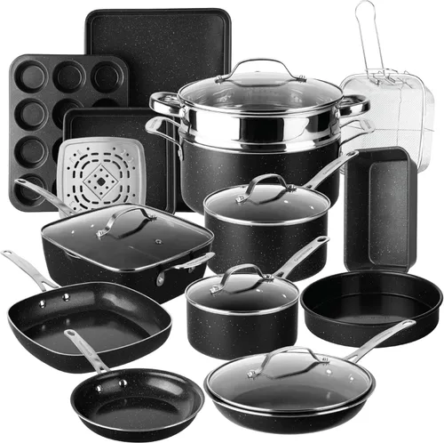 Miniatura 13 de Granitestone Ceraluxe - Juego de 20 utensilios de cocina de cerámica antiadherentes, juego completo de ollas y sartenes antiadherentes con juego