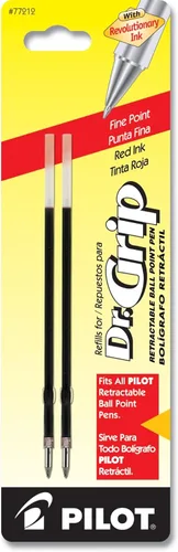 Miniatura 8 de PILOT Dr. Grip Recambios de Tinta de Bolígrafo para Bolígrafos Retráctiles, Punta Fina, Tinta Negra, Paquete de 2 (77210)