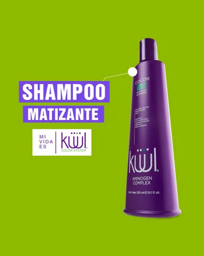 Miniatura 2 de CHAMPÚ MATIZANTE KUUL 33.81 oz - CHAMPÚ MORADO - (MATIZANTE CABELLOS CANOS RUBIOS O DECOLORADOS COLOR DEL LIQUIDO = MORADO) - 1000 ML